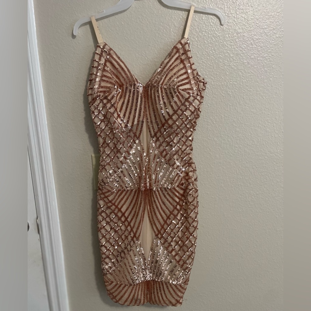 Gold bodycon dress
